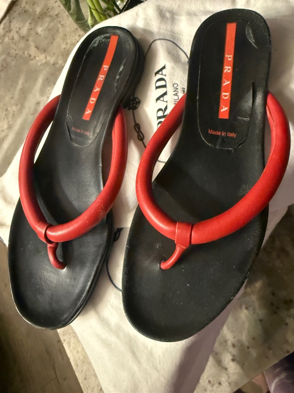 Classic Leather Prada Sandals